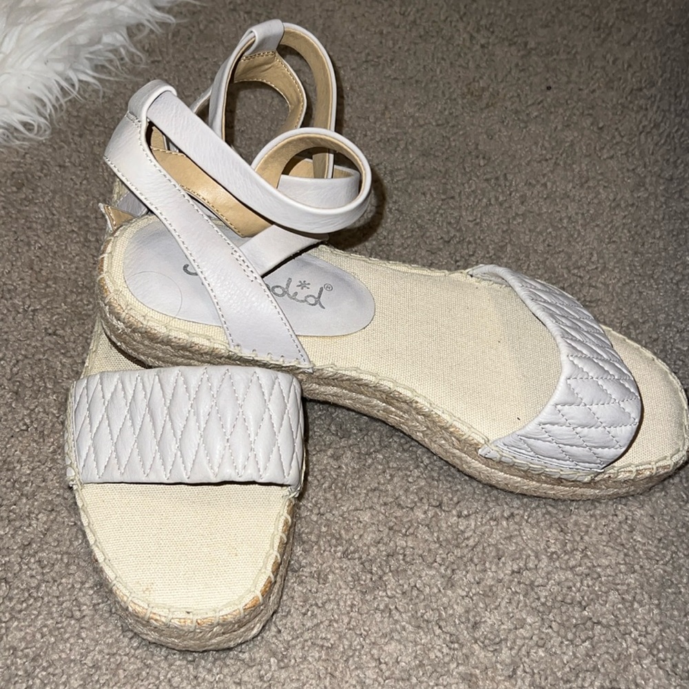 Splendid Leather Espadrilles Sz 10